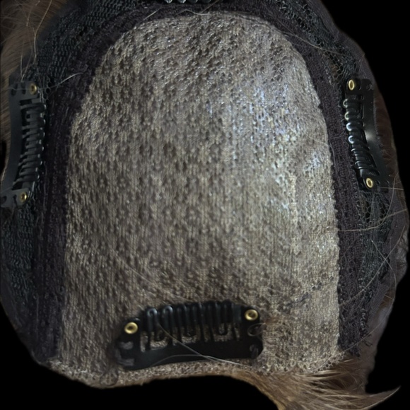 22” Brown Red Highlighted  Hair Topper Straight High Density Synthetic - Picture 2 of 6